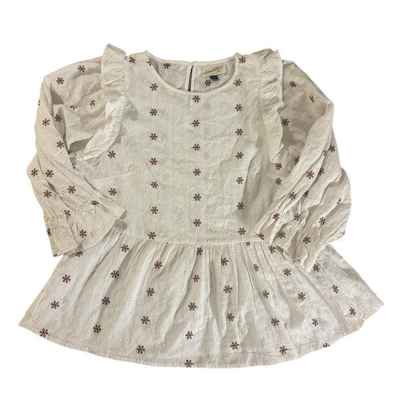 Universal Thread White Peplum Blouse with Ruffled Sleeves - Picture 6 of 7